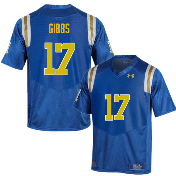 Men #17 Jackson Gibbs UCLA Bruins Under Armour College Football Jerseys Sale-Blue